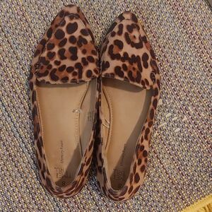 Time and Tru Women's Memory Foam Animal Print Cheetah Flats Size 8